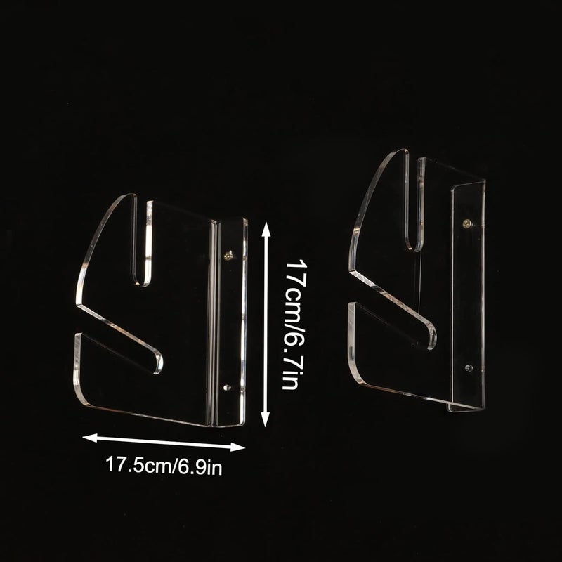 WLSANX Skateboard Rack Wall Mount Double Layer Skateboard Display Rack Wall Mount Skateboard Shelf Skateboard Storage Rack Skateboard Deck Display Rack Skateboard Holder Wall (Transparent 1 pair) - Image 3